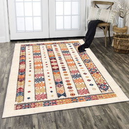 Conceptum Els1784 Alfombra de Terciopelo Multicolor 80 x 120 cm